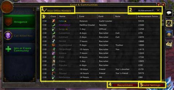 Can you search for guilds in WoW?