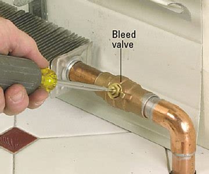 How do you bleed baseboard radiators?
