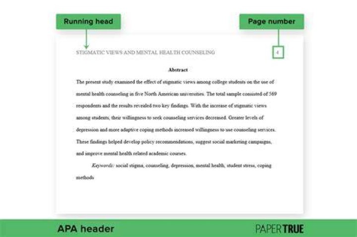 How do you head a paper in APA format?