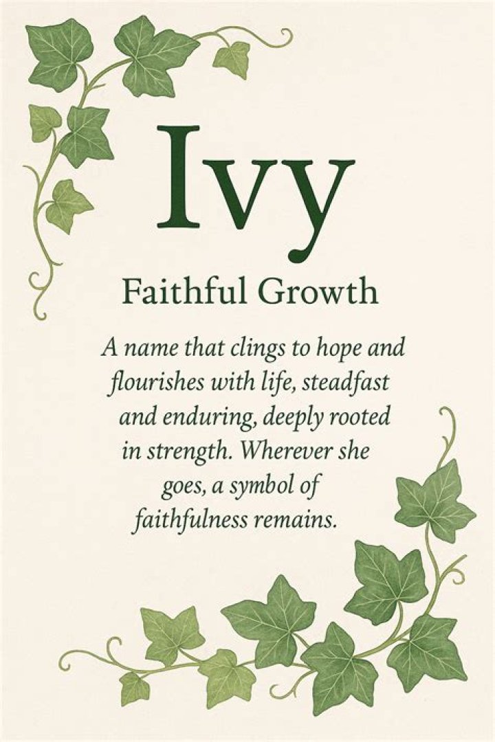 What does the name Ivy mean?