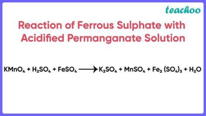 What happens when ferrous sulphate is exposed to air?