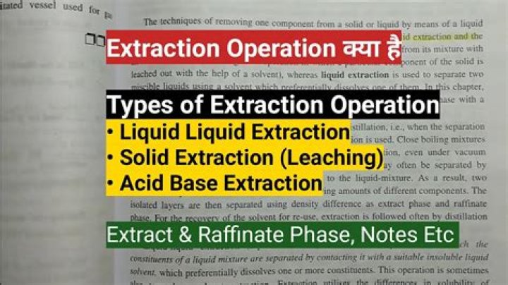 What is extraction and type of extraction?