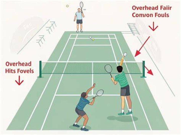 What is foot fault in badminton?
