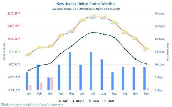 What is the weather like in New Jersey year round?